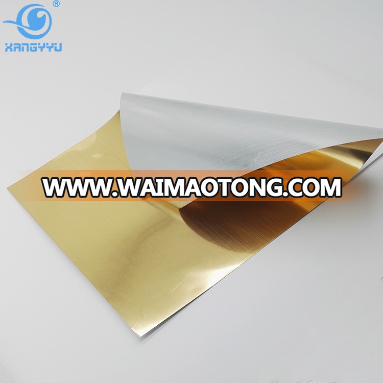 Brushed Gold Self Adhesive Metallized PET Decorative Wall Film